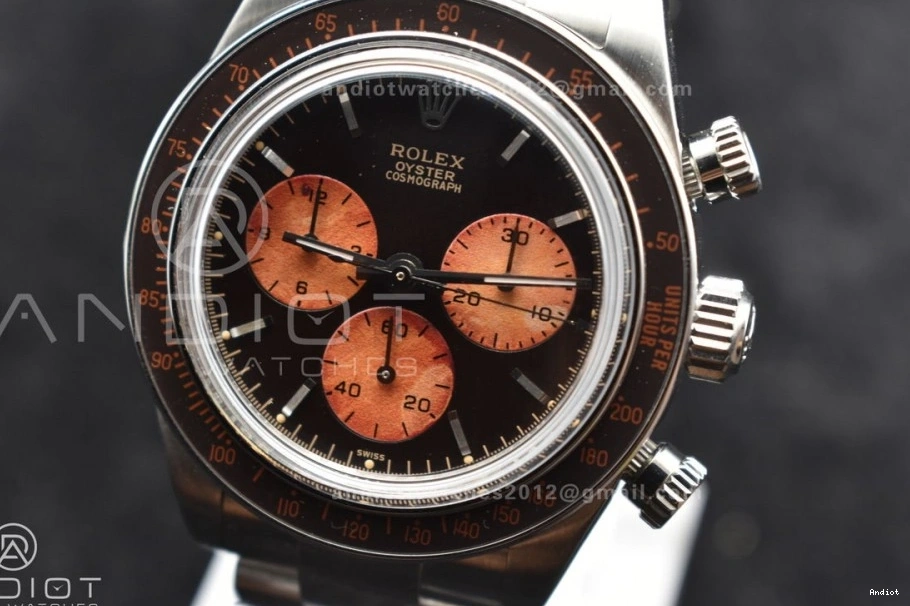 Daytona SS Dial Orange on SS A7750 Best Bracelet Edition Black ADGF 0306